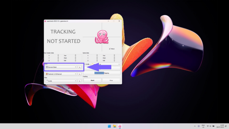 OpenTrack Extension Setup | Beam Eye Tracker