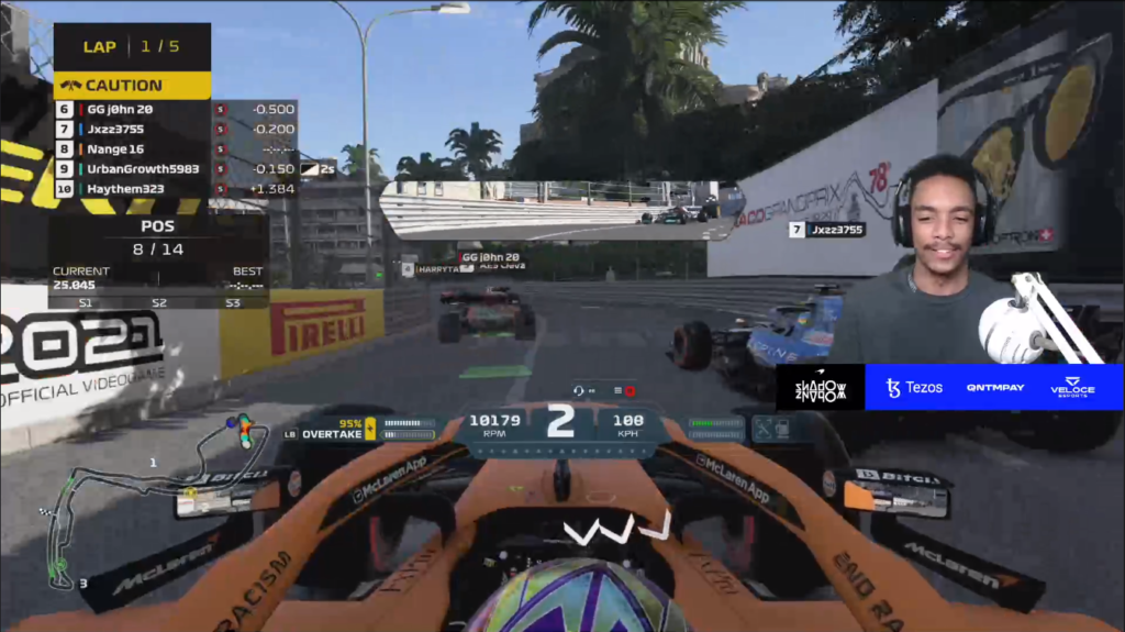 McLarenShadow face curse simulate în F1 2021 pe Twitch