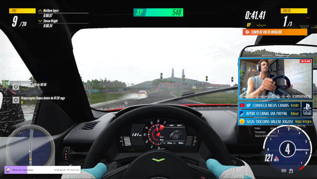 PS5tiozao sedang streaming Project Cars 2 di Twitch