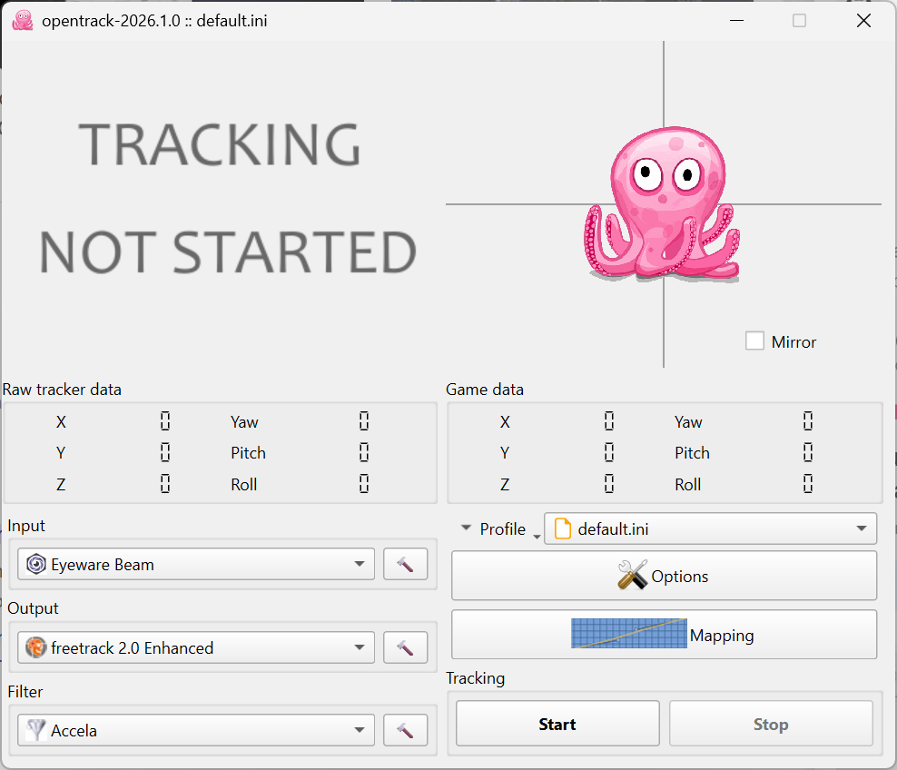 OpenTrack Extension Setup | Beam Eye Tracker