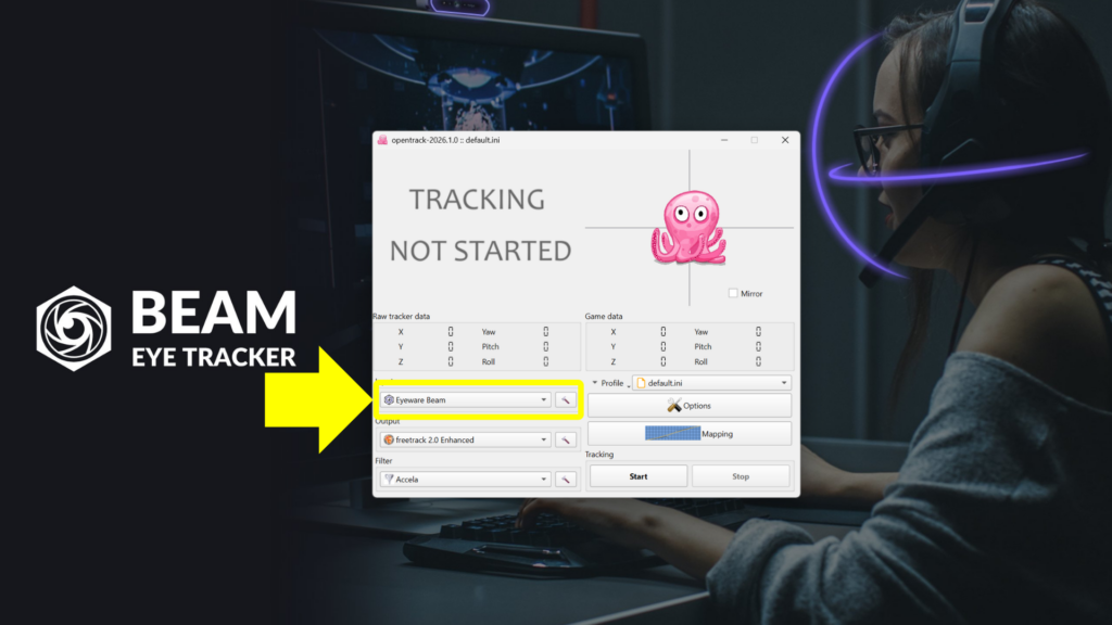 Immersive Camera - Select OpenTrack Input