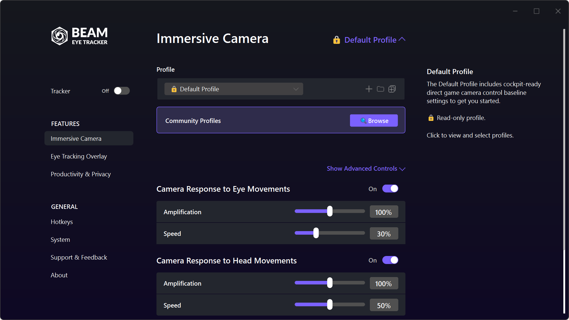 Community Profiles | Beam Eye Tracker