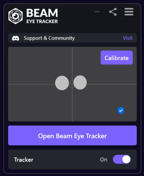 Beam Eye Tracker - Eye Tracking Overlay Feature - Zoom
