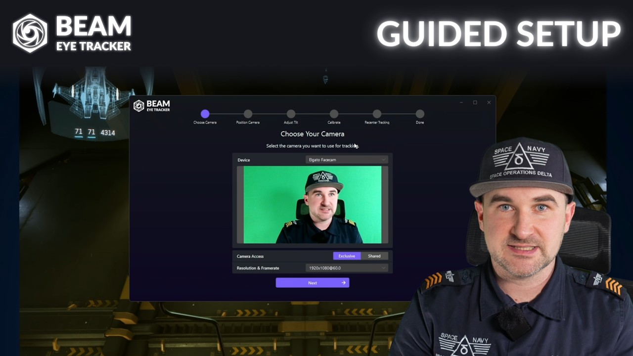 Beam Eye Tracker Guided Setup Walkthrough